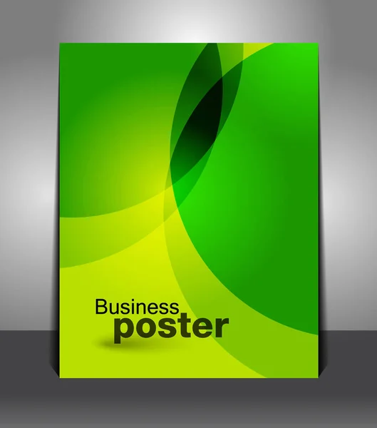 Elegante presentazione a colori del poster aziendale — Vettoriale Stock