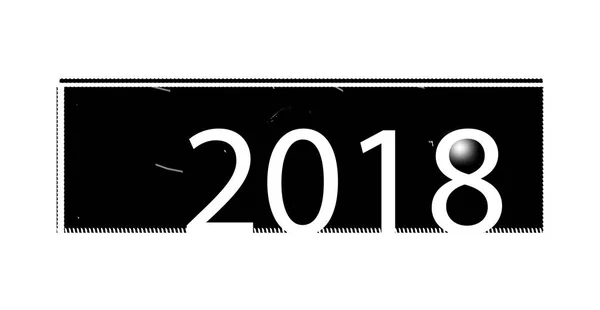 Jahr 2018, minimalistische Kunstschlagzeile — Stockvektor