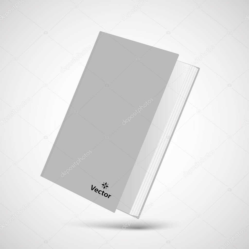 Book blank cover and vector mock-up book