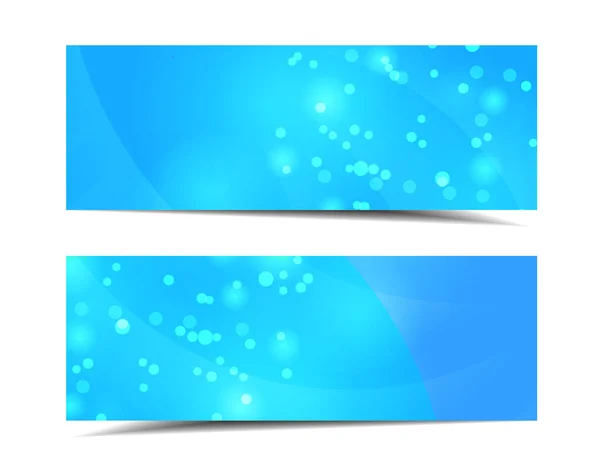 Set Web Banners Bubbles Variations Blue Color — Stock Vector