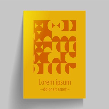 Sanat posterinin soyut vektör sunumu. El ilanı tasarımı içeriği arka planı. Tasarım düzeni şablonu.