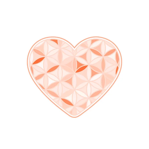 Flower Life Design Image Heart Vector Illustration Icon — Stock Vector