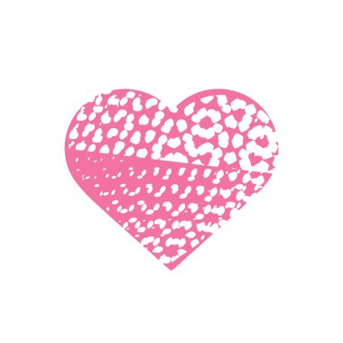 Vektör Retro soyut kalp, Sevgililer Günü kartı.