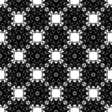 Soyut dantelli süslemesiz desen, vektör illüstrasyonu