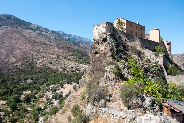 Corte - bela cidade medieval na Córsega — Fotografia de Stock