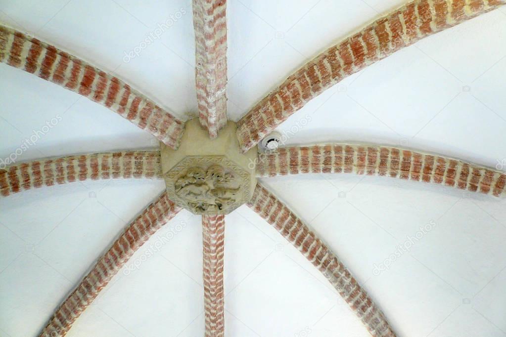 Detail of the ceiling of the tower in Drahanovice