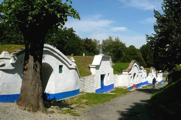 Typical wine cellars in the village of Petrov — Stock Photo, Image