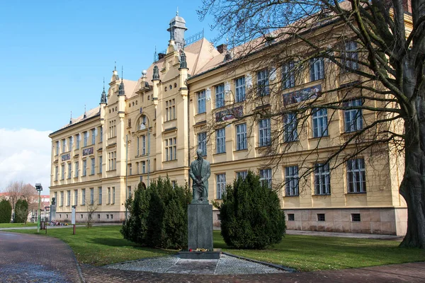 Litovel Repubblica Ceca Novembre 2017 Storico Edificio Del Liceo Costruito — Foto Stock