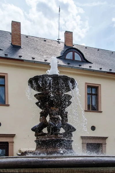 Czech Republic Zbiroh May 2019 Fountain Courtyard Castle — Stock Photo, Image