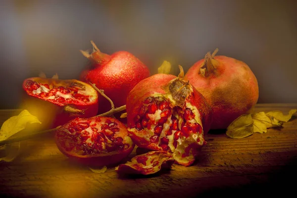 Nahaufnahme Einer Granate Alten Malerstil — Stockfoto