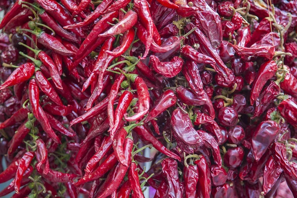 Red peppers drying — Stock Photo, Image