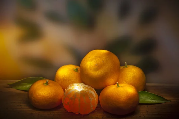 Composição de tangerinas — Fotografia de Stock