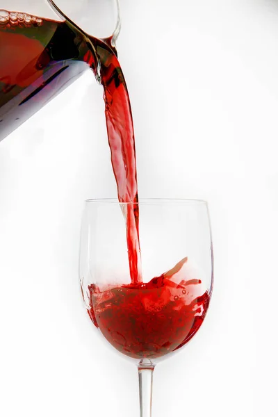 Red wine pouring — Stock Photo, Image