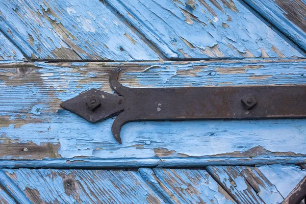 Metal bracket  of wooden doors — Stock Photo, Image