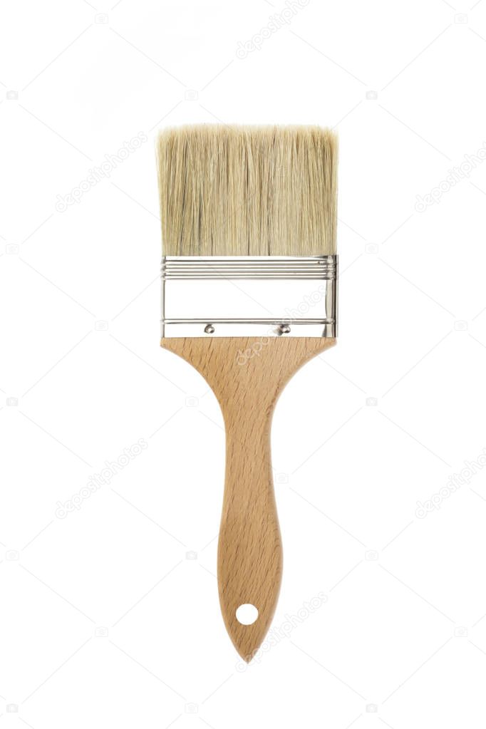 paintbrush with wooden holder