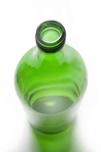 Green bottle from above — 스톡 사진