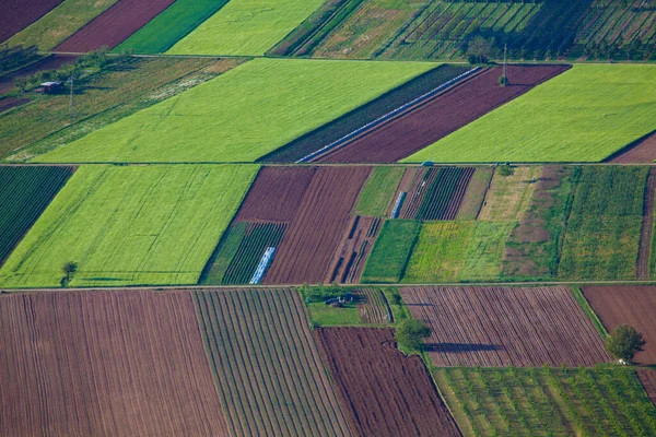 Abstract Composition of Fields From Above Sight Seeing  Point of Cerje Near Miren in Vipava Valley Slovenia