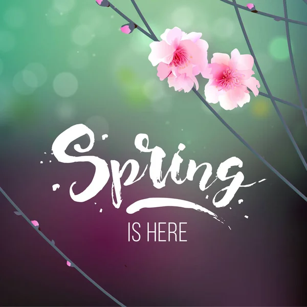 Çiçek açan çiçekler ile şube.