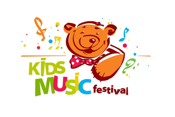 Logo des Kindermusikfestivals — Stockvektor