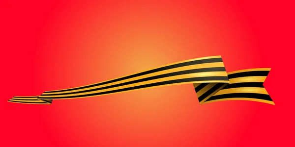 St. George şerit kırmızı bir arka plan üzerinde