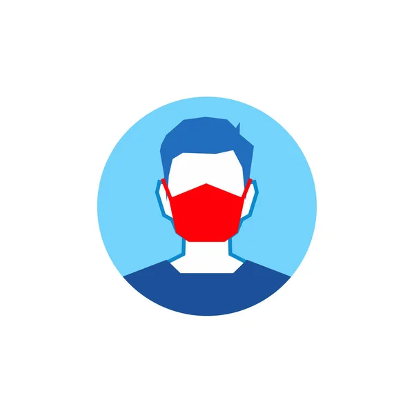 Covid-19 veya Coronavirus 2019-nCoV hastalığı önleme bilgi ikonu. Maske tak.