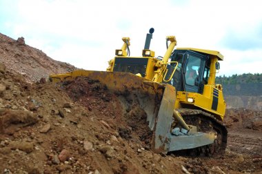 taş ocağında Hafriyat işi parça-tipi yükleyici Paletler-Düzleme paleti tarak makinası