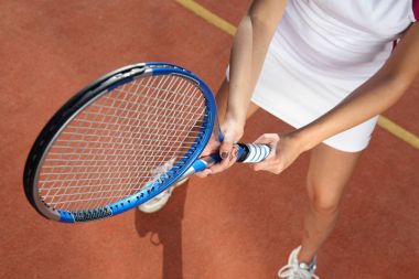 bir maç oyun sırasında gürültü ile tenis oyuncusu 