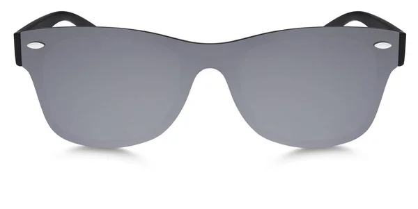 Occhiali da sole lenti specchio grigio isolato su sfondo bianco — Foto Stock