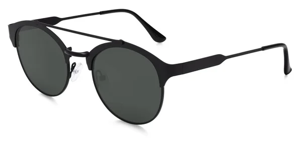 Czarne okulary przeciwsłoneczne cieniowane soczewki na białym tle — Zdjęcie stockowe