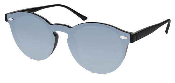 Solglasögon grå spegel linser isolerad på vit bakgrund — Stockfoto