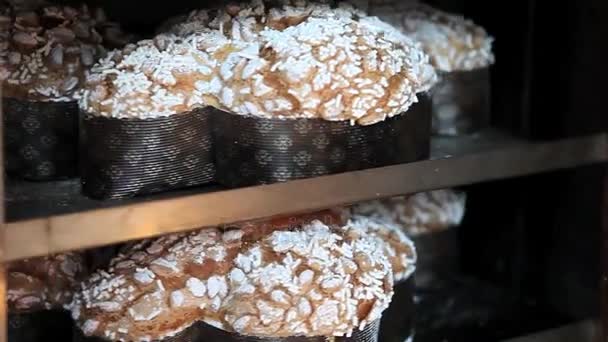 Vassoi Torte Pasquali Tortore Cuocere Forno — Video Stock