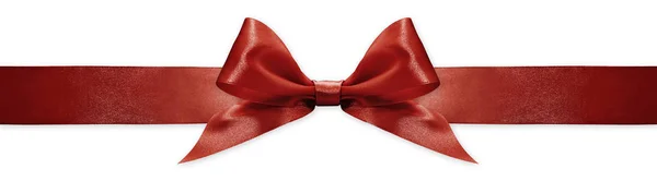 白い背景に赤いリボンの弓。イベントやプレゼントpのために — ストック写真