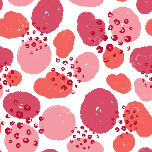 Abstraktní Jemný Růžový Bezešvý Vzor Skvrnami Tečkami Údery Barvy Textury — Stockový vektor