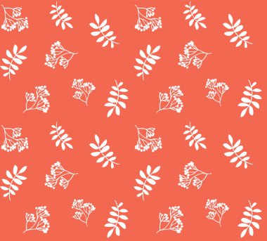 Çiçeksiz desenli, elle çizilmiş beyaz çiçekler ve yapraklar. Güzel sanatsal doku, kumaş baskısı için arka plan, duvar kağıdı, düğün davetiyeleri, kartlar, hediye paketi..