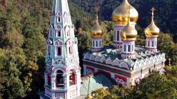 Shipka church Bulgarije — Stockvideo