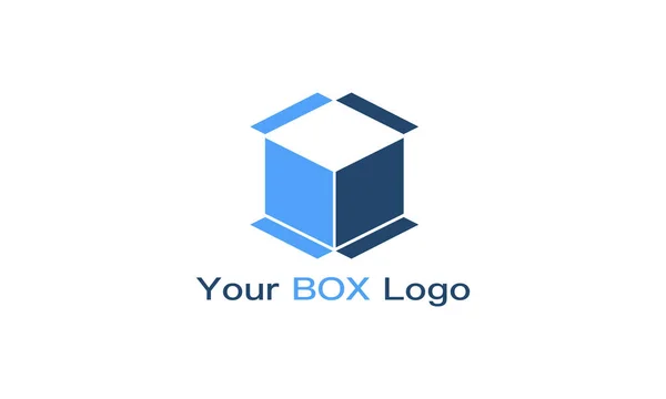 Box Casa Vettoriale Logo Minimo — Vettoriale Stock