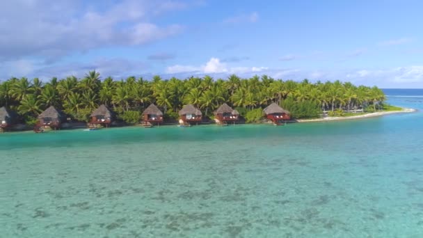 Perfektní Prázdninová Destinace Sklovitým Oceánem Vody Třpytí Jasném Letním Slunci — Stock video