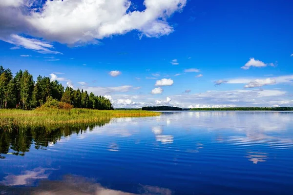 夏のフィンランド湖の風景 — ストック写真