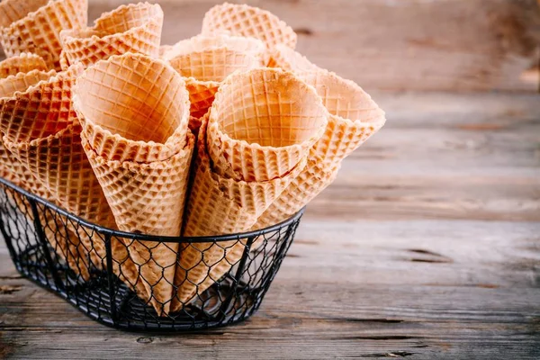 Ice cream waffle cones — Stock Photo, Image