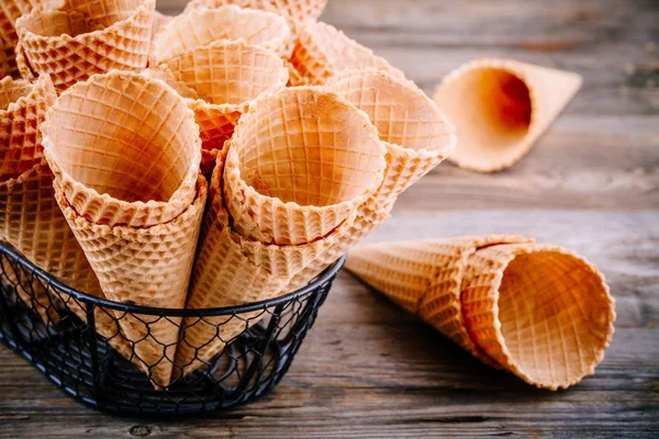 Ice cream waffle cones — Stock Photo, Image