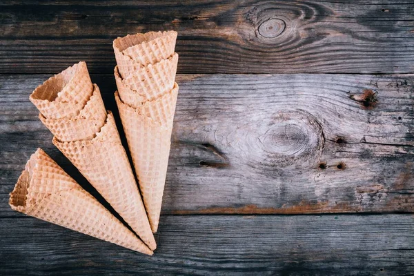 Ice cream waffle cones — Stock Photo, Image