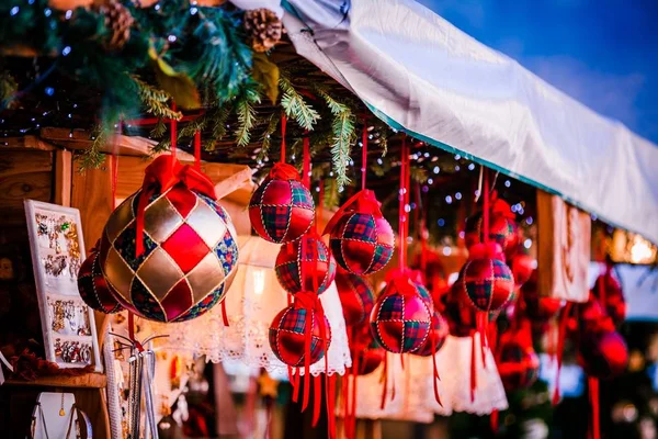 Decorações de Natal em Trentino Alto Adige, Itália Mercado de Natal — Fotografia de Stock