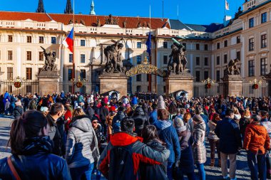 Prague, Çek Cumhuriyeti - 23 Aralık 2015: Çekya insanlar ve 