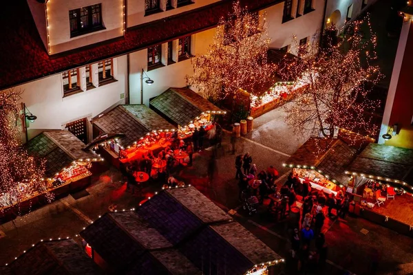 Noel pazarı, VIPITENO, Bolzano, Trentino Alto Adige, İtalya — Stok fotoğraf