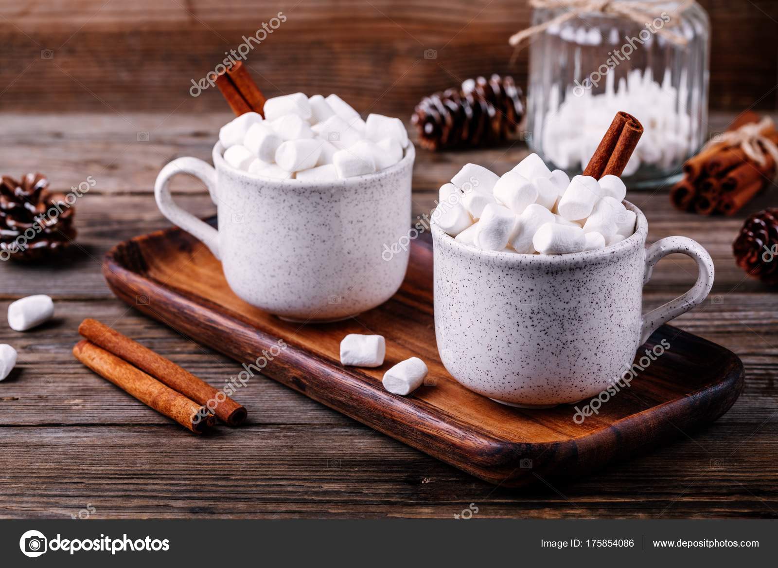 Chocolat chaud à la cannelle et aux marshmallows