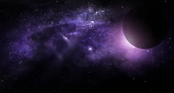 Abstract Space Illustration Planet Space Lilac Colors — Stock Photo, Image
