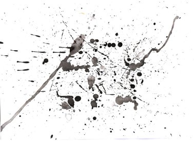 Yaşayan materyaller, siyah lekeler, lekeler, damlalar, mürekkep lekeleri ile özet bir arkaplan