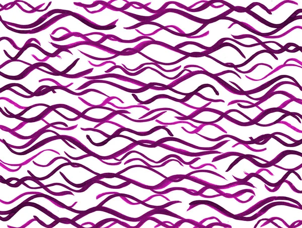 freehand abstract background with live materials, purple waves on a white background