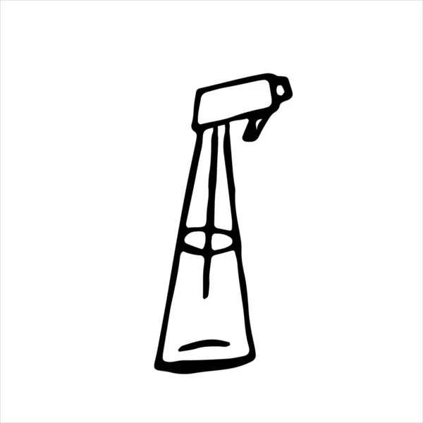 Elemento Isolato Vettoriale Stile Doodle Detergente Finestre Spray Pulizia Libro — Vettoriale Stock