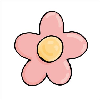 karalama biçimi vektör ögesi, desen, sevimli çiçek rengi